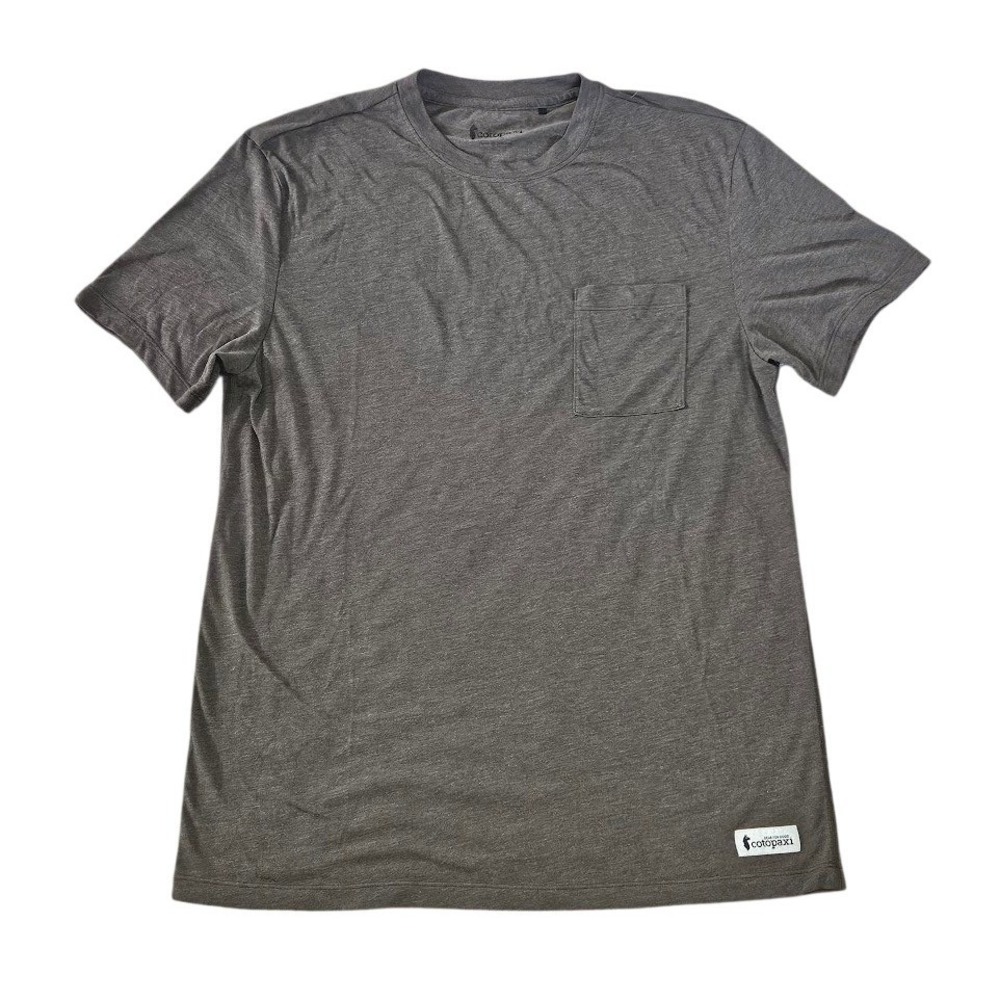 Cotopaxi T-Shirt Men Medium Dark Green Brown Short Sleeve Crew Neck Top